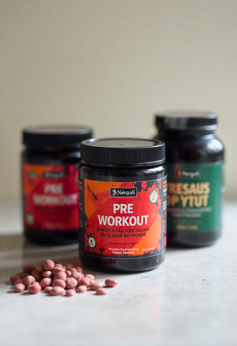 3 best pre workout potten op een tafel als voorbeeld