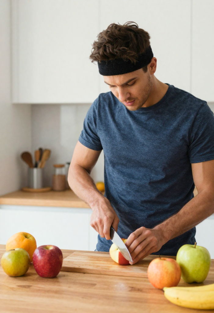 Man die wilt beginnen met afvallen doormiddel met eten van fruit