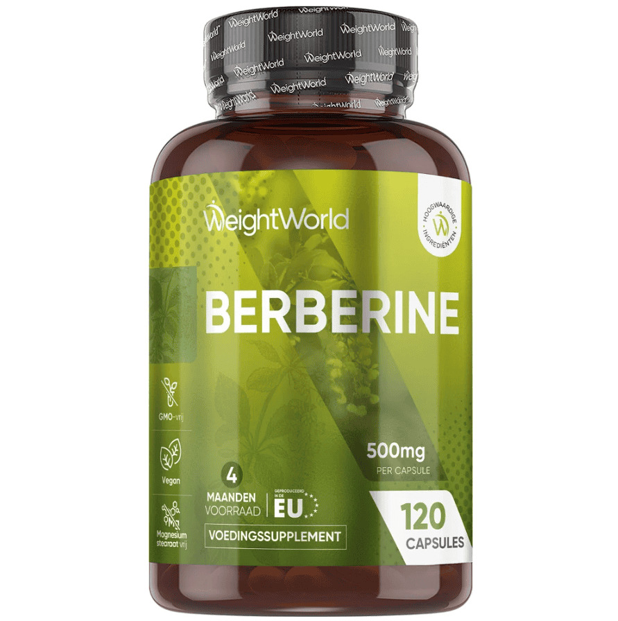 Berberine capsules 500 mg van WeightWorld 120 vegan capsules