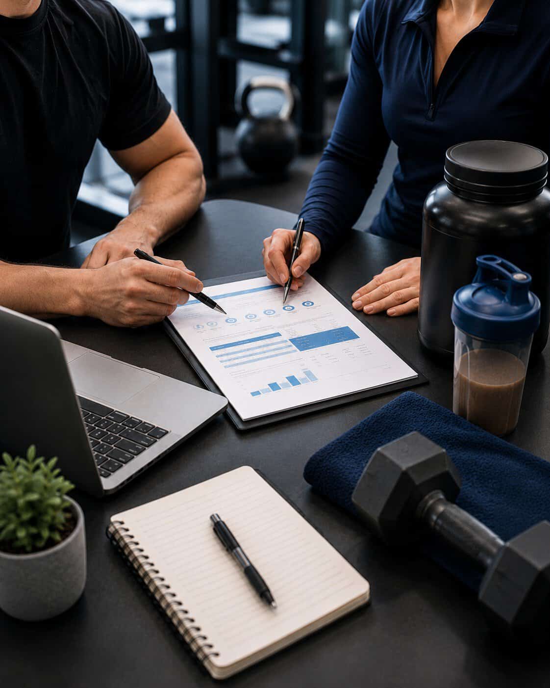 Overleg over een premium samenwerking met een fitness- of supplementenmerk.